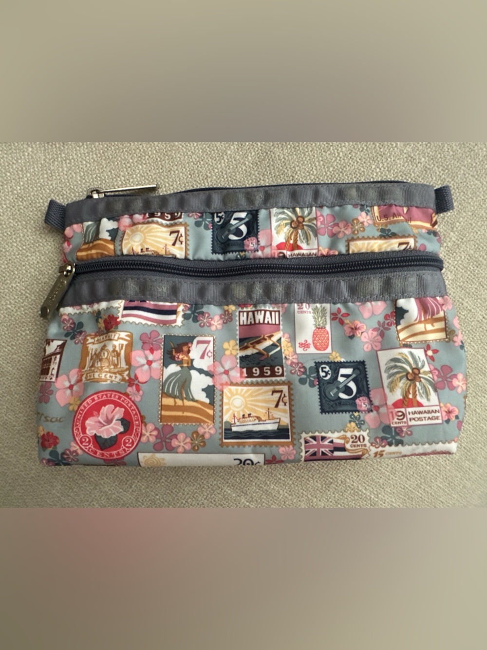 LESPORTSAC Hawaii Stamps Exclusive Make Up Bag